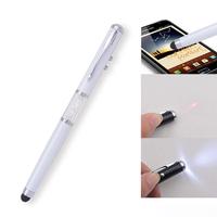 Stylo en cristal de haute qualité avec logo personnalisé, pointeur laser métallique et stylo à bille tactile, ensembles cadeaux portables pour promotions