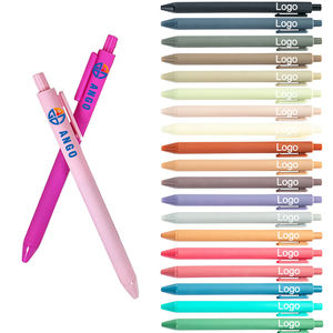 Einziehbarer Kugelschreiber mit Logo Multi color Macaron Promotion Kunststoff Gel Ink Pen Benutzer definiertes Logo für Geschenk - Product Image 2