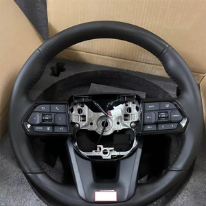 พวงมาลัยคาร์บอนหุ้มหนังครึ่งวงแบบ <span class=keywords><strong>GR</strong></span> Style สำหรับรถยนต์โตโยต้า โคโรลล่า ฟอร์จูนเนอร์ อัลติส เอฟเจ แลนด์ ครุยเซอร์ แอลซี200 300 วีทซ์ ซีอาร์ ทาโคมา - Product Image 2