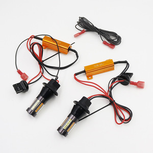 Luces direccionales para automóvil 1156 BA15S T20 3156 66 luces de doble color blanco y amarillo de alto brillo, luces de circulación diurna y luces traseras - Product Image 2