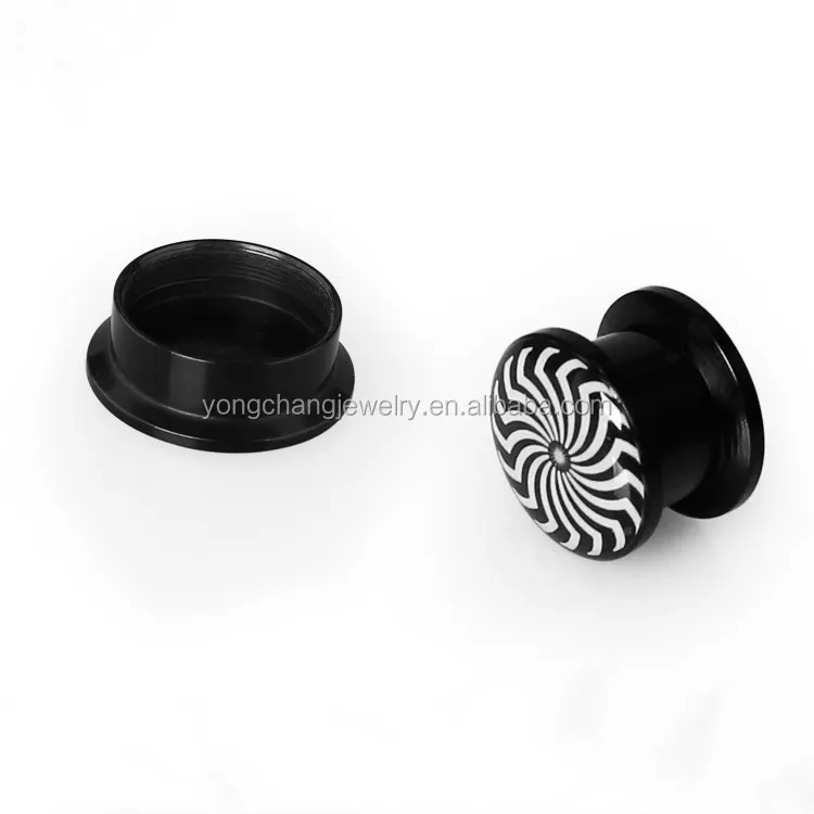 Custom ear plug acrylic ear tunnel ear stretcher expander fashion piercing jewelry
