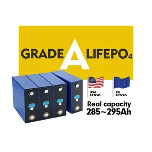 US EU Stock 280Ah 290Ah LifePo4 Battery Cell Grade A Free Shipping Solar battery DIY off-grid Storage lithium ion battery