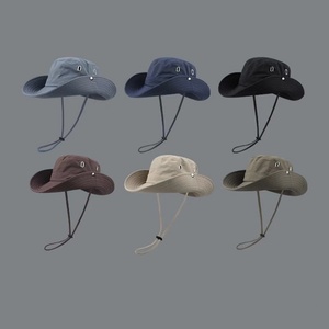Sombrero de Pesca con Logotipo Personalizado UPF50+, con Cordón, Informal para Exteriores, Transpirable, Protección Solar, para Camping y Senderismo - Product Image 3