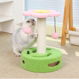 Structure d'escalade pour chat, design élégant, direct usine, avec poteau en sisal en forme d'arbre et balles suspendues interactives - Product Image 4