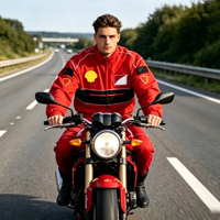 Blouson Bomber Unisexe F1 en Toile Brodé à la Main, Design Classique Noir et Rouge, Sur Mesure, Imperméable, Hiver – Meilleures Ventes