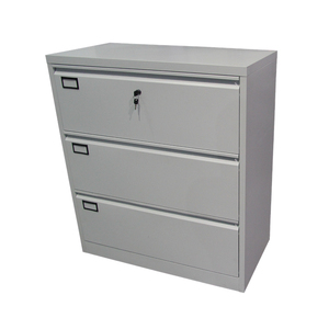 3 <strong>Drawer</strong> Metal <strong>Office</strong> Filing Cabinet Lockable Document Storage <strong>Unit</strong> with Central Lock System - Product Image 3