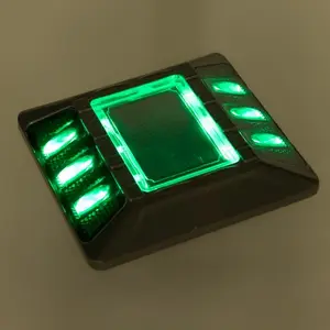 6 Led Waterdichte IP65 Commerciële Grade Gegoten Aluminium Outdoor Grond Verkeer Waarschuwingslampje Solar Weg Stud Licht