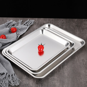 Plateau de service rectangulaire en acier inoxydable 304 pour le service du café et du thé dans les hôtels YX1518 - Product Image 1