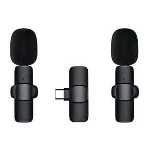 Transmisión en vivo portátil Lavalier Lapel Type-C Mini Mic 2,4 Ghz Doble ANC Reducción de ruido Transmisión inalámbrica Micrófono en vivo - Product Image 3