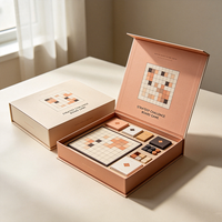 Coffret Cadeau de Jeu de Société Éducatif Montessori Personnalisé en Forme de Puzzle Culturel, Emballage en Carton Coloré pour Jeux