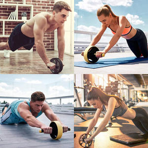 Venta al por mayor barato uso doméstico material ABS rueda abdominal rodillo Fitness cuerpo músculo equipo de construcción - Product Image 6