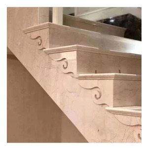 Popular <strong>White</strong> Marble Stairs <strong>Step</strong> &amp; <strong>Riser</strong> for Upstair Interior - Product Image 6