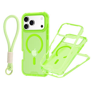 Custodia Magnetica Antiurto Anti-Impronta per iPhone 17 Pro Max 17 Air 16 15, <span class=keywords><strong>Cover</strong></span> Opaca Arancione Trasparente in Acrilico <span class=keywords><strong>3</strong></span> in 1 all'Ingrosso - Product Image 6