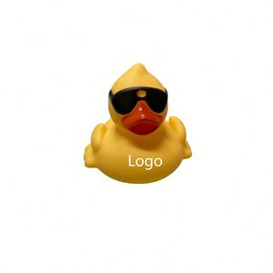 Wholesale Custom Logo Children's <b>Bath</b> Toy Plastic Pvc Squeeze Squeaky Floating Little Yellow Duck for Promotional Gift - Product Image 1