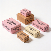 Boîte d'emballage esthétique rose pour pâtisserie, production 72H, boîte cadeau souple pour biscuits, imperméable et biodégradable