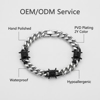 Bracelet chaîne cubaine en acier inoxydable plaqué or pour homme avec fermoir en zircon pour soirée