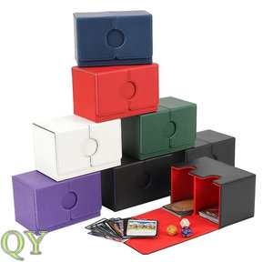 กล่องใส่การ์ดหนัง PU ยี่ห้อ QY ขนาด 4x3 นิ้ว หนา 30 มม. สำหรับนักสะสม - Product Image 1