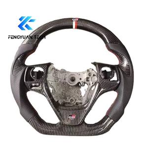 Volant de voiture en cuir personnalisé en fibre de carbone forgée pour <span class=keywords><strong>Toyota</strong></span> RAV4 XA40 Rongfang 2013-2018 Corolla Camry Highlander - Product Image 3