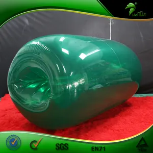 2022热卖绿色透明彩色批发PVC巨型充气睡管充气性减压袋