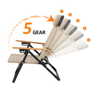 Silla de Jardín Plegable de Metal, Económica, Portátil, para Acampar, Reclinable, Ajustable, para Exteriores - Product Image 5