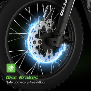 Bicicleta Eléctrica VIPCOO H2 en Stock en el Reino Unido, Potente Motocicleta Eléctrica de 48v 20.8AH, Largo Alcance de 50-60km, Bicicleta Todoterreno Eléctrica - Product Image 2