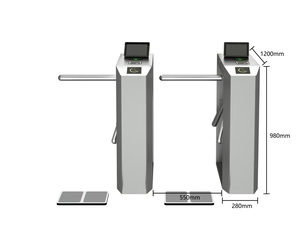 Коммерческий вертикальный турникет-трипод для помещений, узкий профиль, система контроля доступа и безопасности для входных групп - Product Image 1