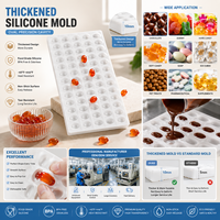 Moule à bonbons durs 5,5 ml en silicone platine de qualité alimentaire, cavité ovale, compatible lave-vaisselle, pour cuisson, résine, personnalisé ODM