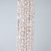 Chaîne de perles d'eau douce baroque rose de bonne qualité 13-18mm pour la fabrication de bijoux