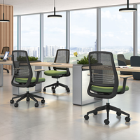 Coussin de siège large ergonomique à mécanisme adaptatif en maille avec base en nylon pour chaise de bureau