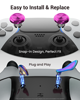 CHARM FOCUS Convient pour la manette PS5 Edge, kit de joystick métallique et de palettes arrière, kit de remplacement de capuchons de joystick analogique, neuf