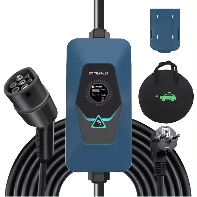 YL-EA2 For Home 380V 11kw Electric Vehicle Car Charging Station 5 Meters Cable Type 2 Plug to Play Charger