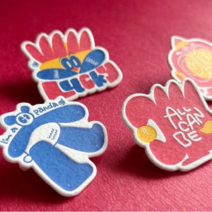 Custom Embossed Cotton Paper Badges Letterpress Fridge Magnets Aromatherapy Cards Animal Cultural Creativity Custom Paper Crafts