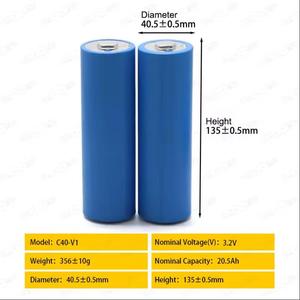 Pin Lithium-Ion C40 40135 cho máy dụng cụ điện, 3.2V 20Ah, hình trụ, Lifepo4, hiệu suất cao - Product Image 5