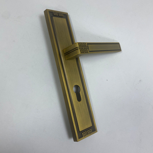 Hiện Đại Thẳng Đòn Bẩy Cửa Xử Lý Brass Nhôm Kẽm Hợp Kim Euro Phong Cách Chính Lối Vào Đảm Bảo Chất Lượng Cửa Khóa Xử Lý - Product Image 3