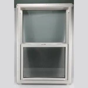 Ventanas de PVC de diseño moderno con doble vidrio transparente/doble vidrio templado de baja emisividad