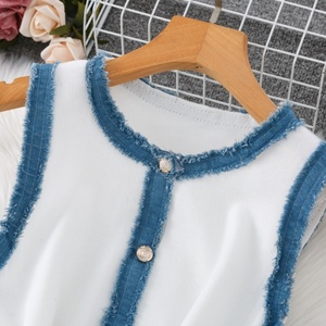 Vestidos Cortos Casuales y Sexys de Verano para Mujer, con Diseño Fruncido y Ribete de Encaje de Alta Calidad Personalizados - Product Image 4
