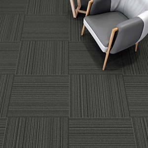 Dalles de moquette rectangulaires ignifuges à boucles, avec support PVC, pour bureau, salon, salle de sport, hôtel, usage domestique - Absorption acoustique, antidérapantes - Product Image 3