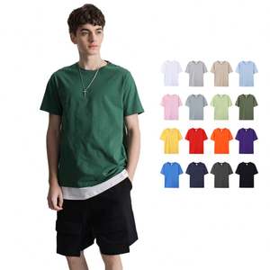 Camiseta extragrande lisa de algodón en blanco personalizada para hombre, camisetas de talla grande con estampado gráfico de algodón en blanco para hombre - Product Image 3