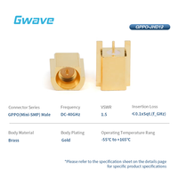 Extremo macho del conector RF GPPO Mini-SMP con longitud de lanzamiento de 5,6mm Material de latón DC 40GHz para aplicaciones de PCB y RF