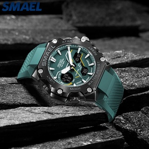 Montre sport à quartz SMAEL 8101 de haute qualité, chronographe, double affichage, étanche 50 m, montre numérique pour homme - Product Image 5