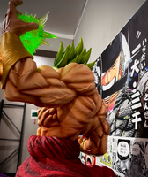 Figurine en résine artistique peinte à la main Dragon Ball Super Broly GK grandeur nature 1:1, Saiyan pleine puissance, avec éclairage LED, objet de collection anime pour exposition
