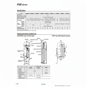 Filtre à air industriel SMC Pneumatics FGESA-20-T001A - Product Image 1