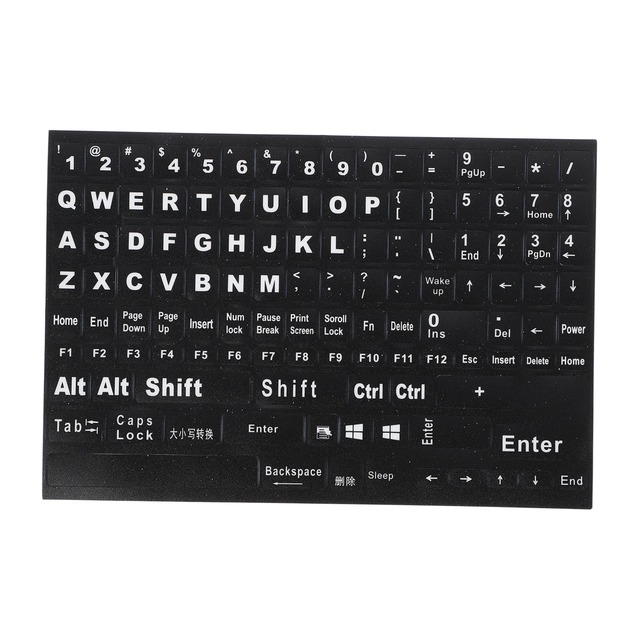 Wholesale Universal Keyboard Stickers Replacement Laptop PC Keyboard Stickers White Lettering for Macbook Desktop