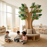 Estantería de lectura en forma de árbol para biblioteca de guardería preescolar Kainice Montessori, mueble de estantería para aula de centro de educación infantil