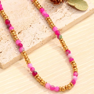 Ensemble collier et bracelet <span class=keywords><strong>en</strong></span> perles de cristal faites à la main de style bohème CAIOOCHE, plaqué or 18 carats, <span class=keywords><strong>bijoux</strong></span> quotidiens <span class=keywords><strong>pour</strong></span> femmes, style bohème INS - Product Image 2