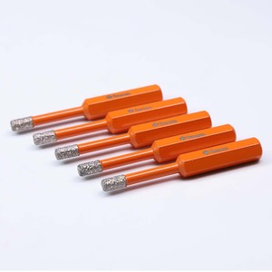 <span class=keywords><strong>Tuyau</strong></span> carbure pointe scie cloche fraise Cnc routeur pierre béton carrelage pistolet Machine étape béton diamant tige hexagonale foret - Product Image 5