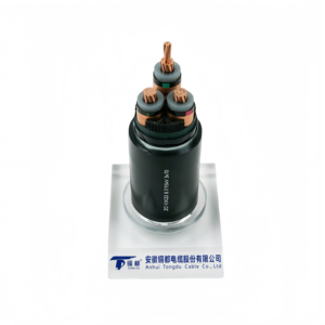 สายไฟฟ้าแรงสูง <span class=keywords><strong>15kV</strong></span> ทองแดงปลอดออกซิเจน 99.9% ขนาด 3x70 ตร.มม. รุ่น ZC-YJV22 ฉนวน XLPE ทนไฟ ป้องกันไฟลุก สายเคเบิลหุ้มเกราะฝังดิน - Product Image 1