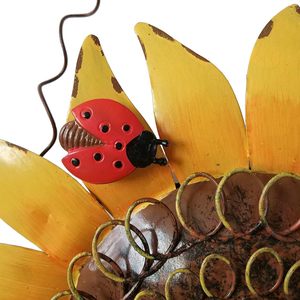 Vente en gros de style traditionnel en fer peint à la main et en métal multicolore tournesol nichoir décoratif suspendu ornement de jardin - Product Image 5