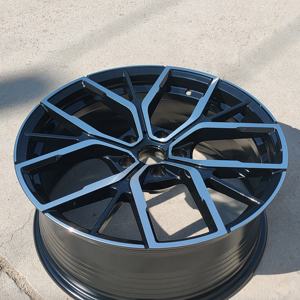 GPWYK pour <span class=keywords><strong>BMW</strong></span> F30 <span class=keywords><strong>E46</strong></span> 320 <span class=keywords><strong>Jante</strong></span> de voiture 19 pouces noir brillant Surface usinée en alliage d'aluminium Roues de voiture de tourisme 5X120 PCD 5x112mm _ mm - Product Image 4