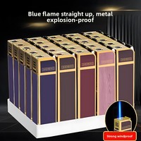 Briquet de luxe fin et léger, rechargeable, en métal, coupe-vent, pour cigarettes ou huile – Idéal pour les cadeaux promotionnels
